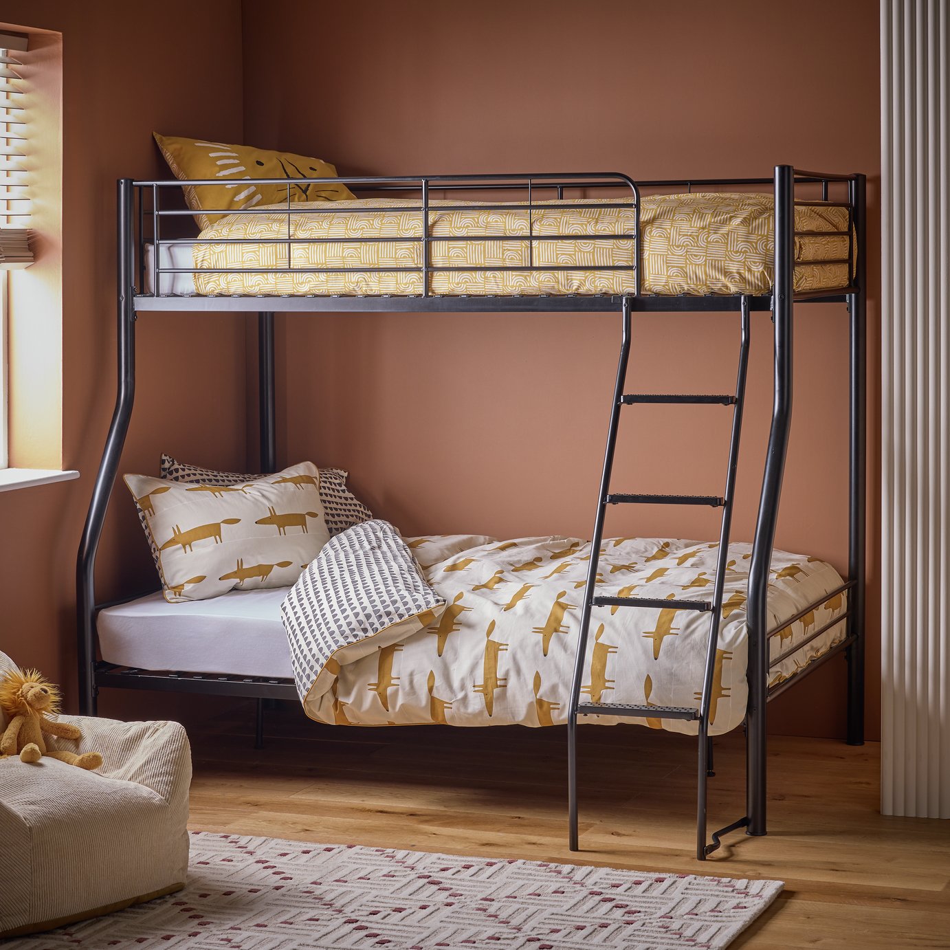 Argos Home Mason Small Double Bunk Bed Frame - Black