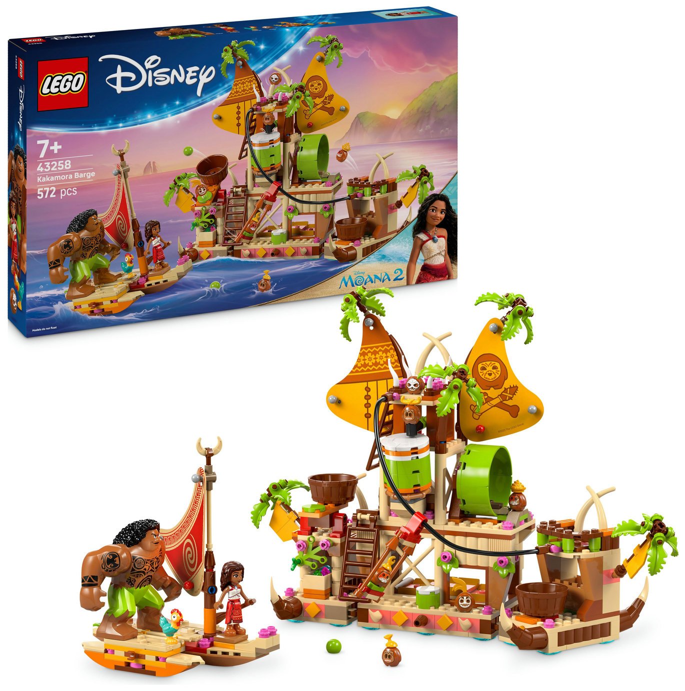 LEGO Disney Moana 2 Kakamora Barge Building Toy Set 43258