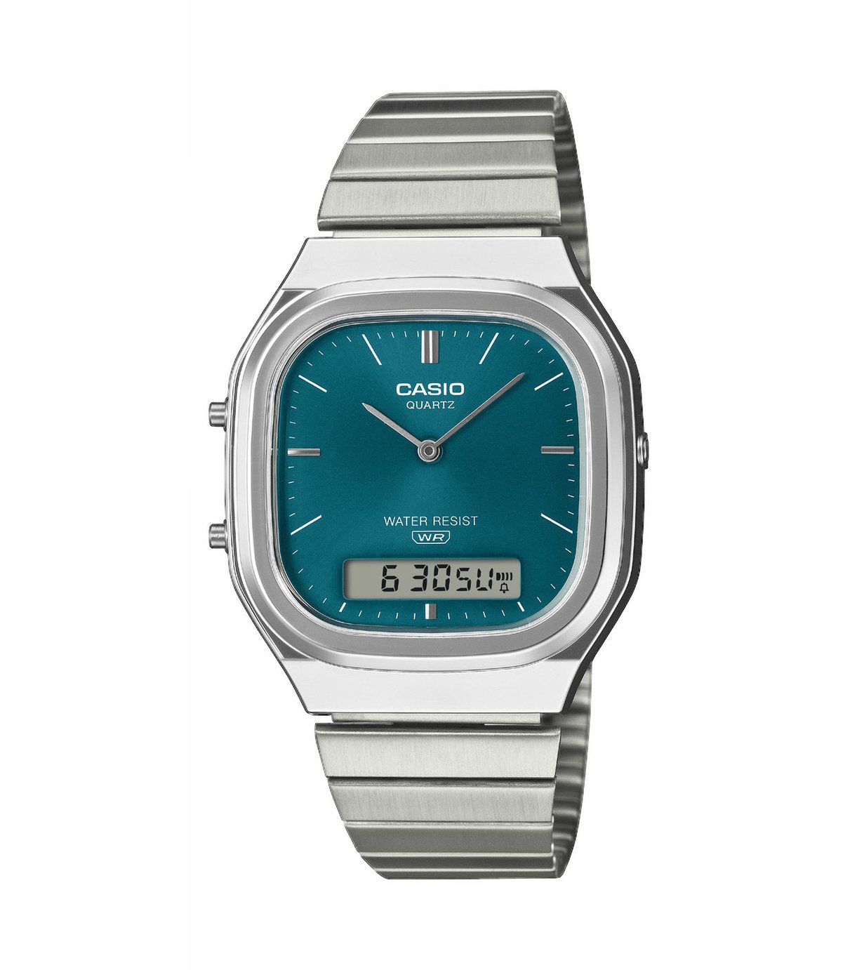 Casio Analogue Shaped Turquoise Dial Bracelet Watch