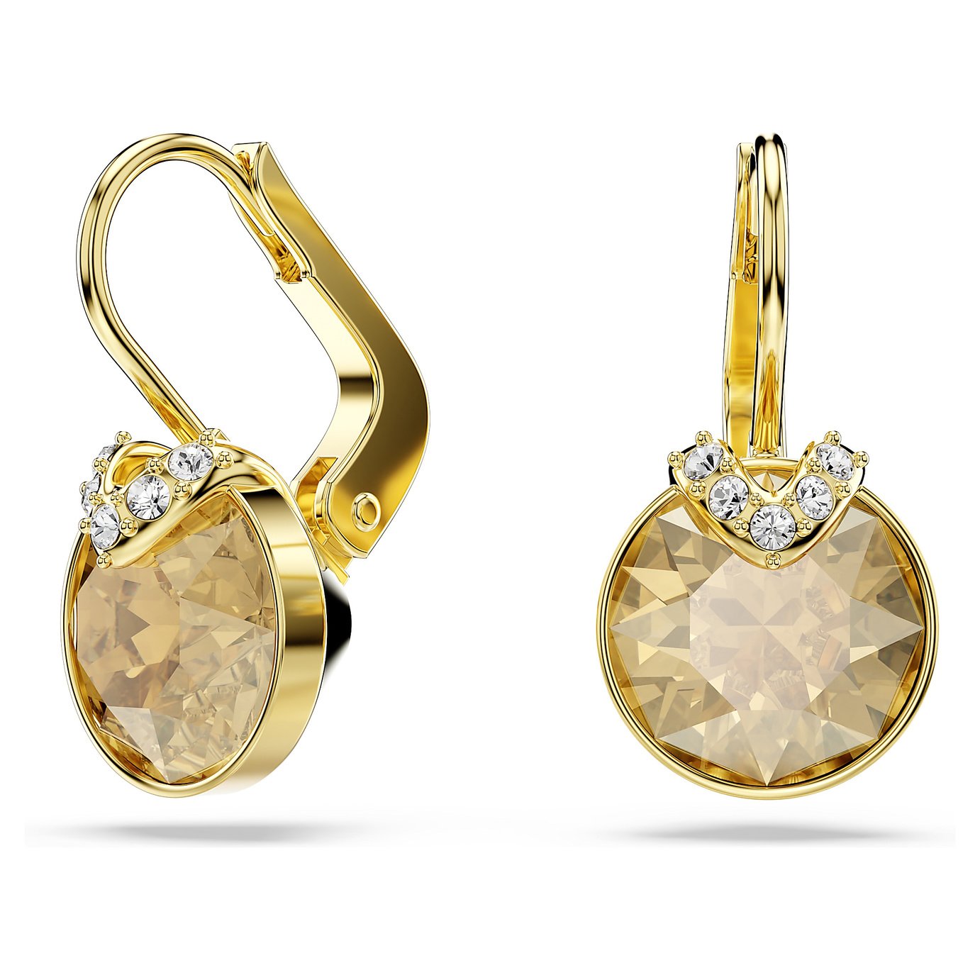 Swarovski Gold Tone Plated Bella V Drop Earrings