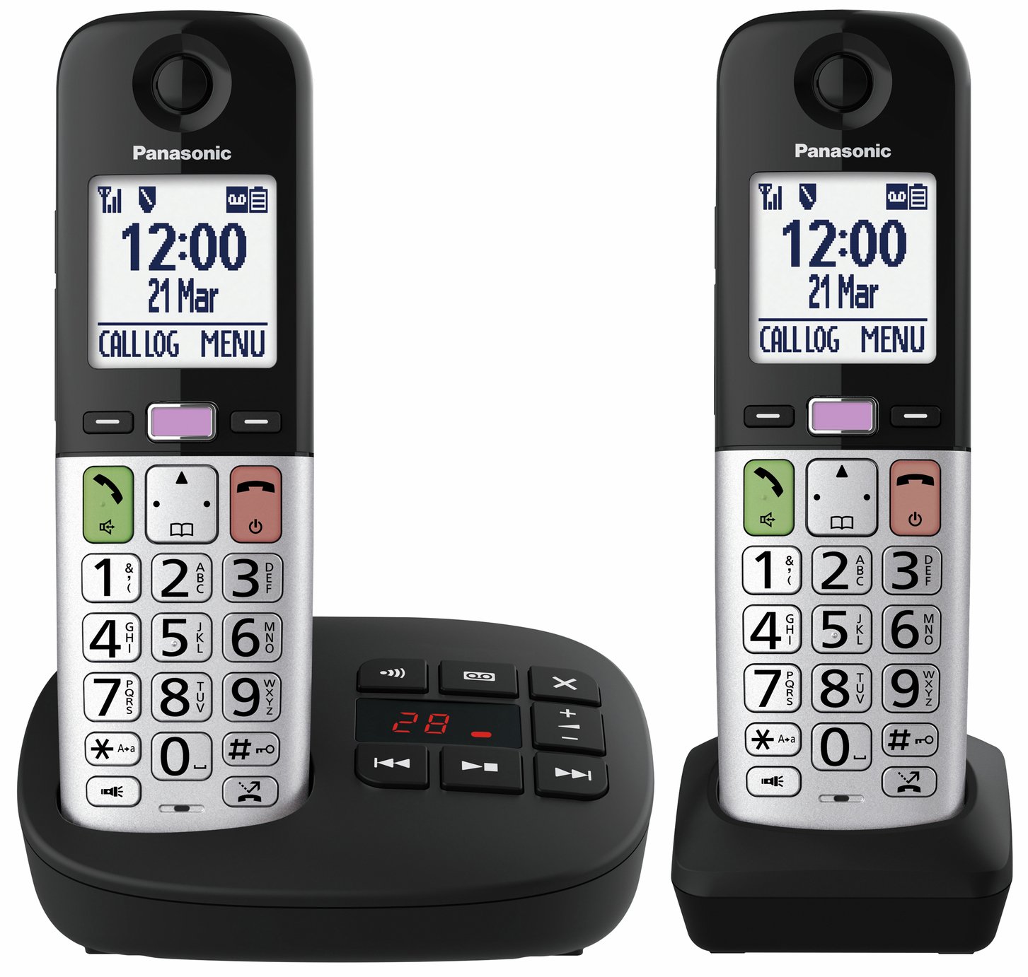 Buy Panasonic KXTGC262ES Cordless Phone w/ Answer Machine Twin