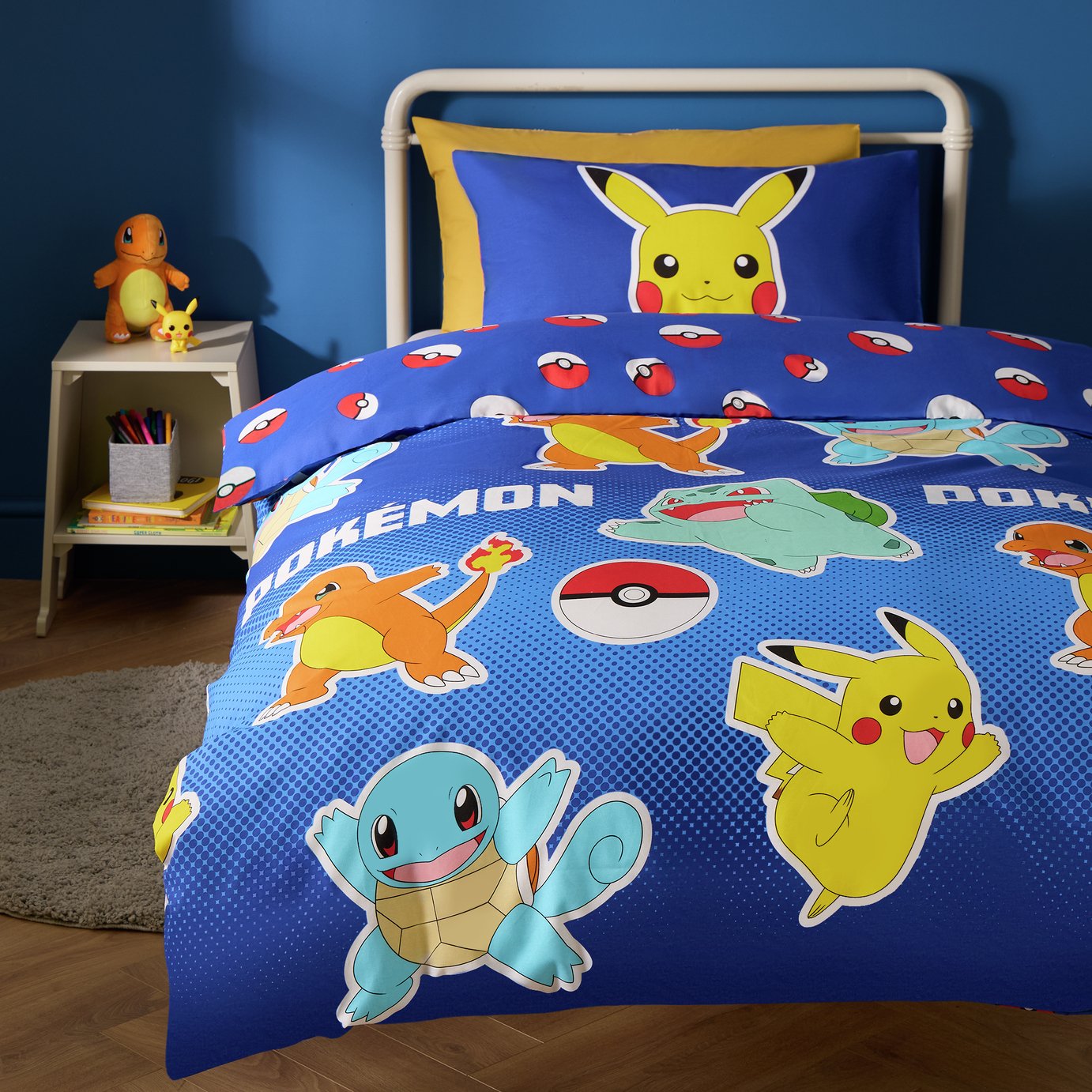 Pokémon Powerful Blue Kids Bedding Set - Double