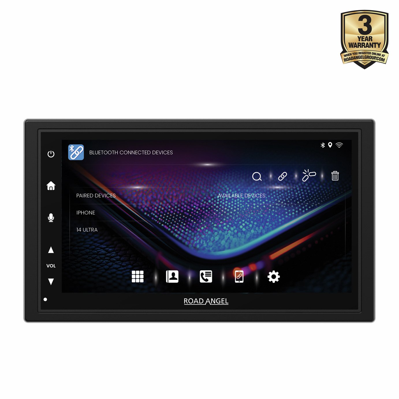 Road Angel 7 Inch Car Stereo Apple CarPlay & Android Auto