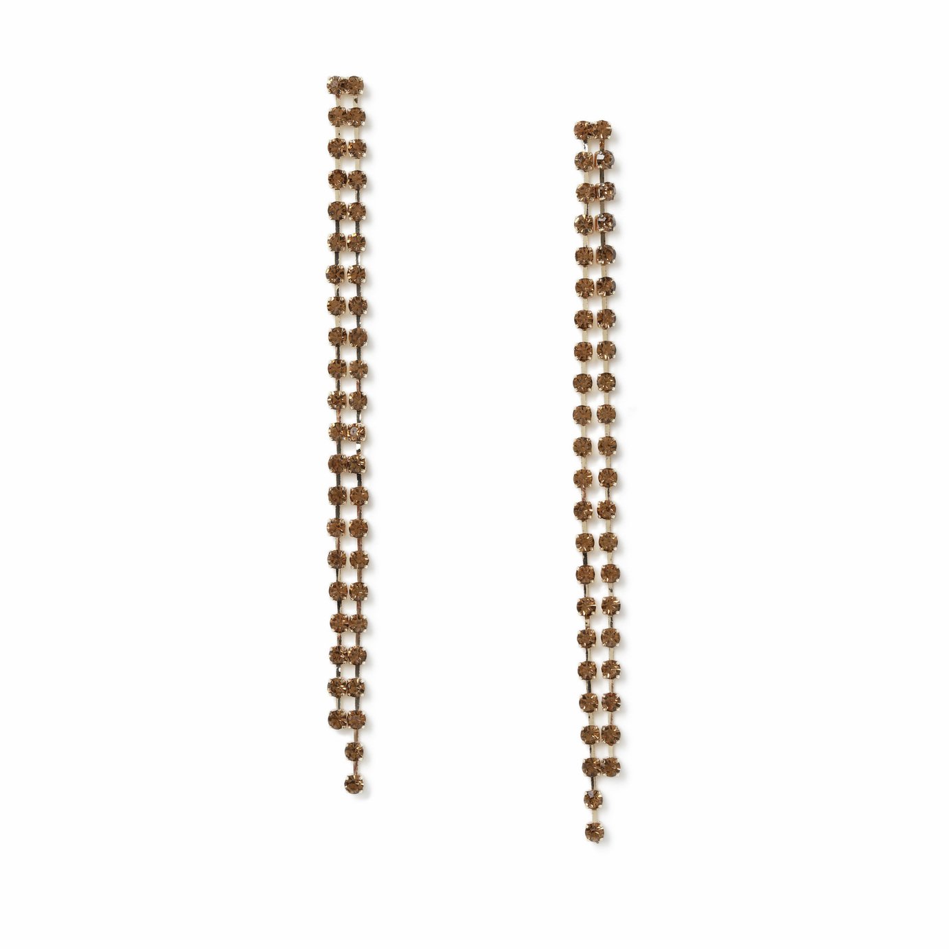 Freedom Yellow Gold Cupchain Drop Earrings