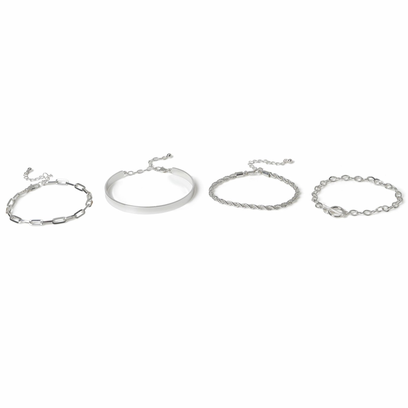 Liars & Lovers Silver T-Bar Paperclip Wristwear Set