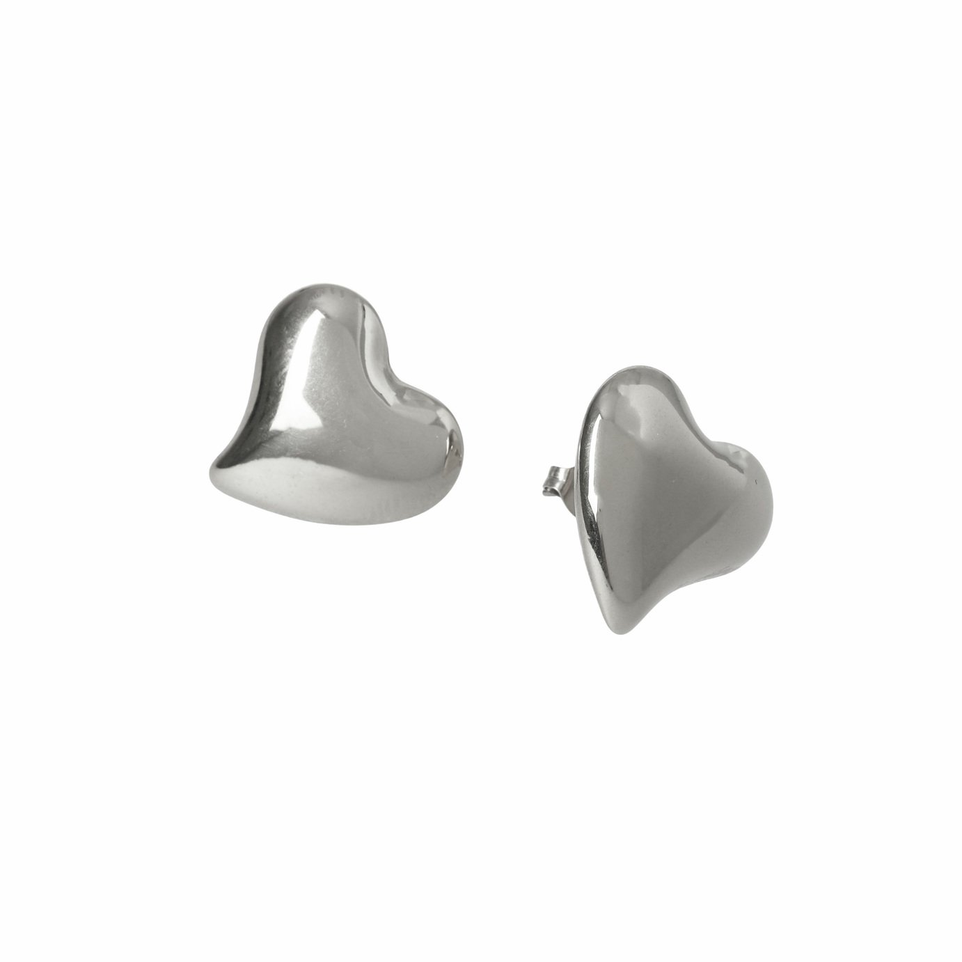 Liars & Lover Stainless Steel Heart Stud Earrings