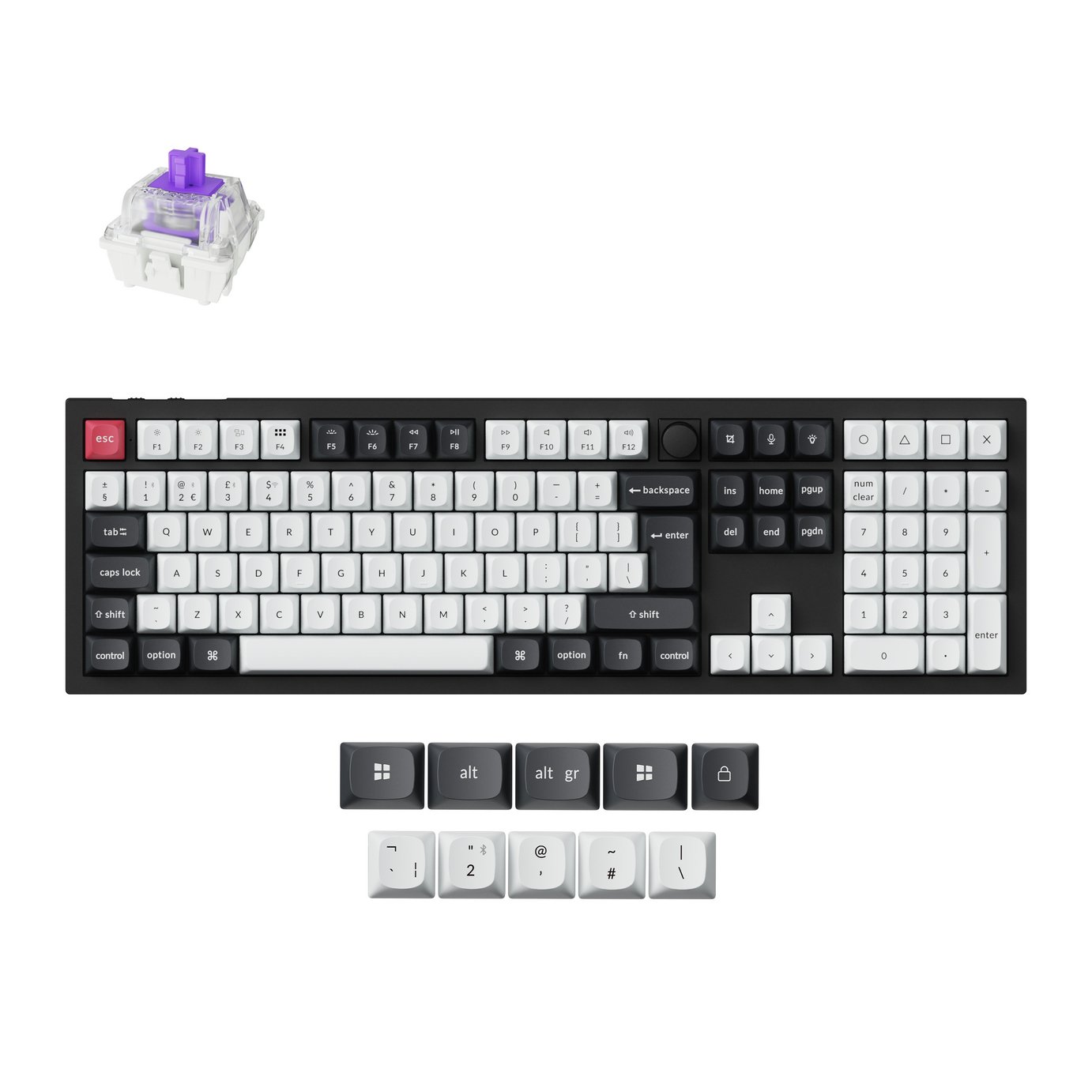 Keychron Q6 HE QMK Wireless Custom Keyboard - Black