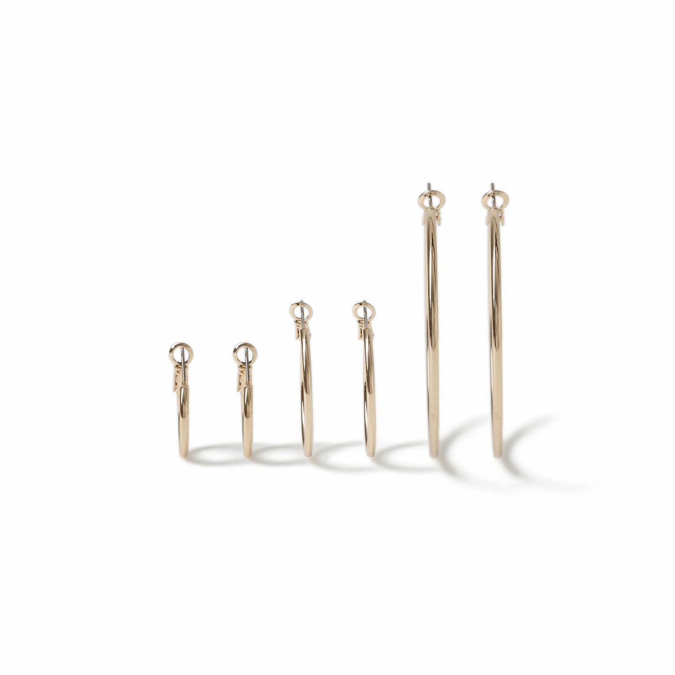 Freedom Gold Essential Pack of 6 Hoop Earrings