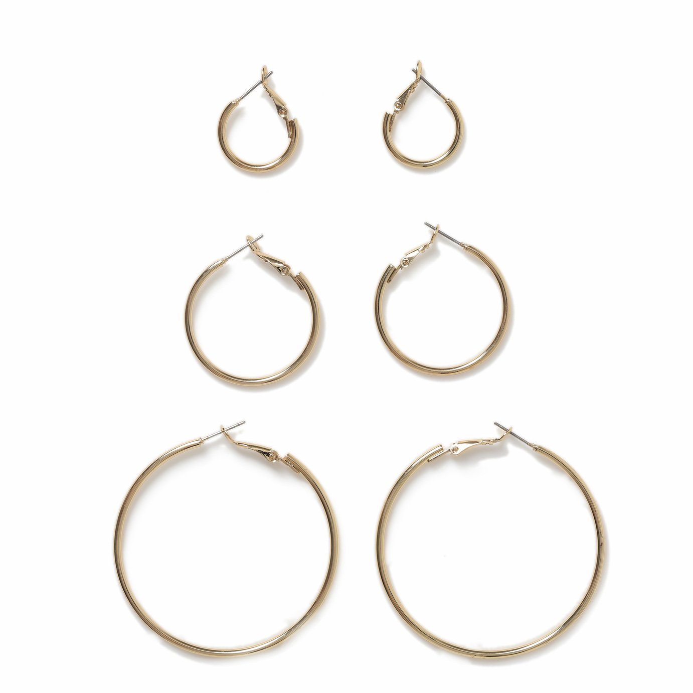Freedom Gold Essential Pack of 6 Hoop Earrings