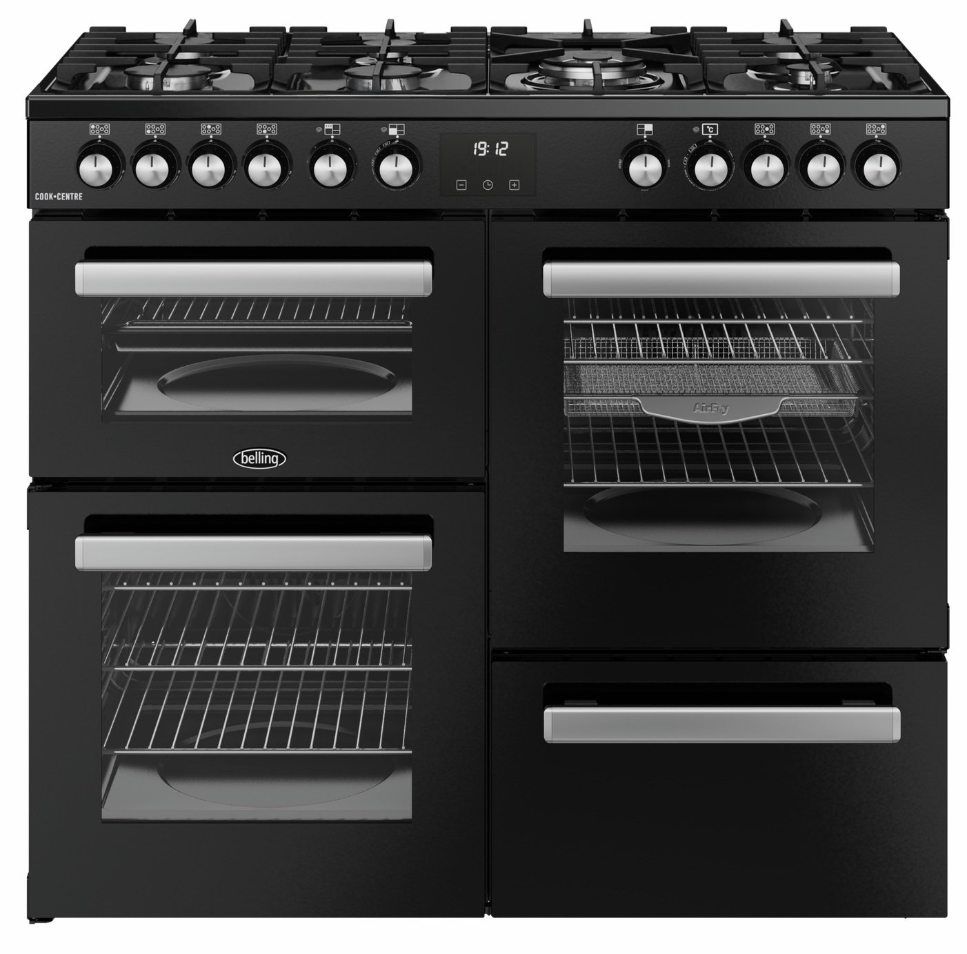 Belling 444411799 100cm Dual Fuel Range Cooker - Black
