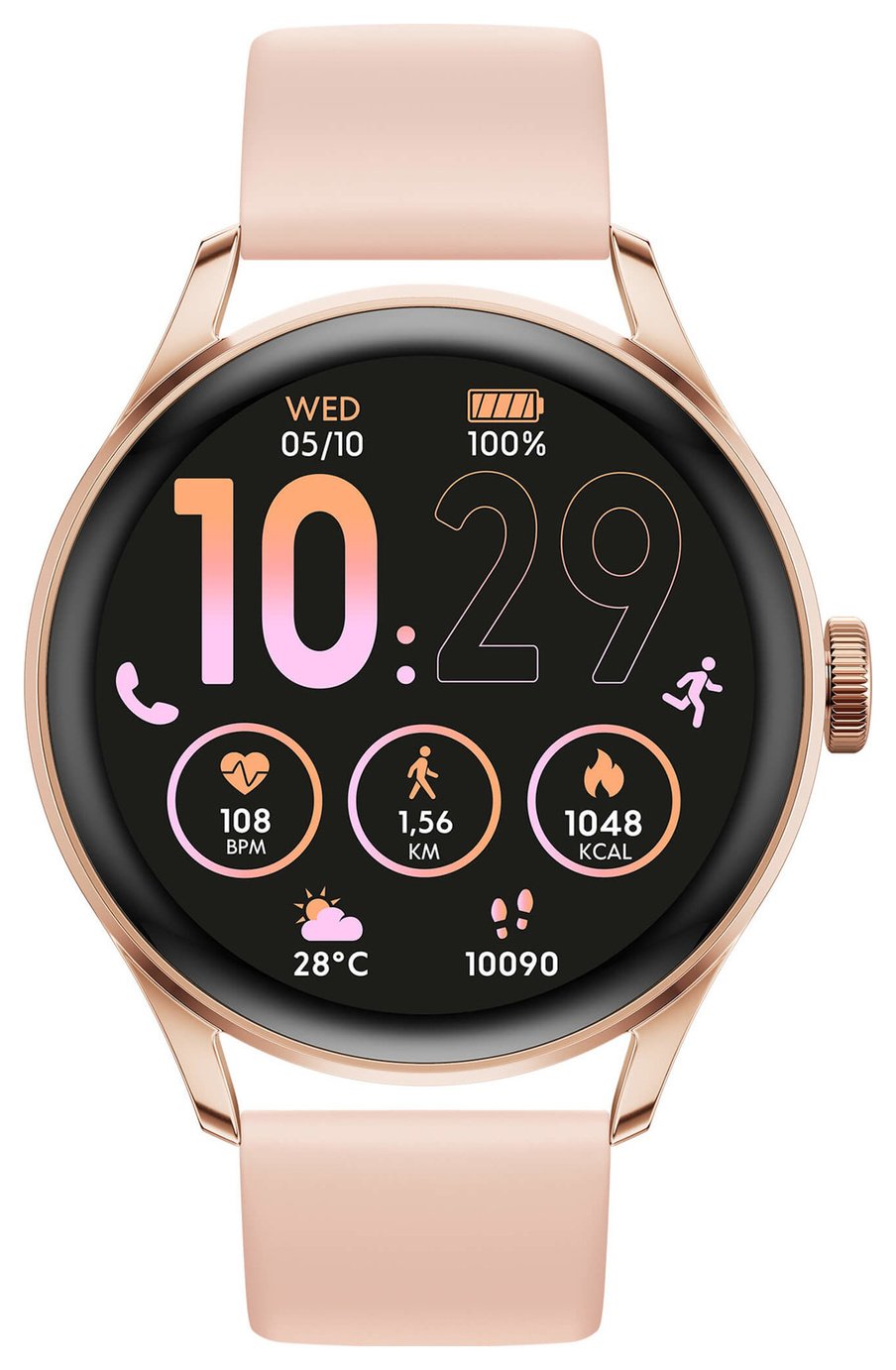 ICE-Watch Rose Gold Nude Silicone Strap Smart Watch
