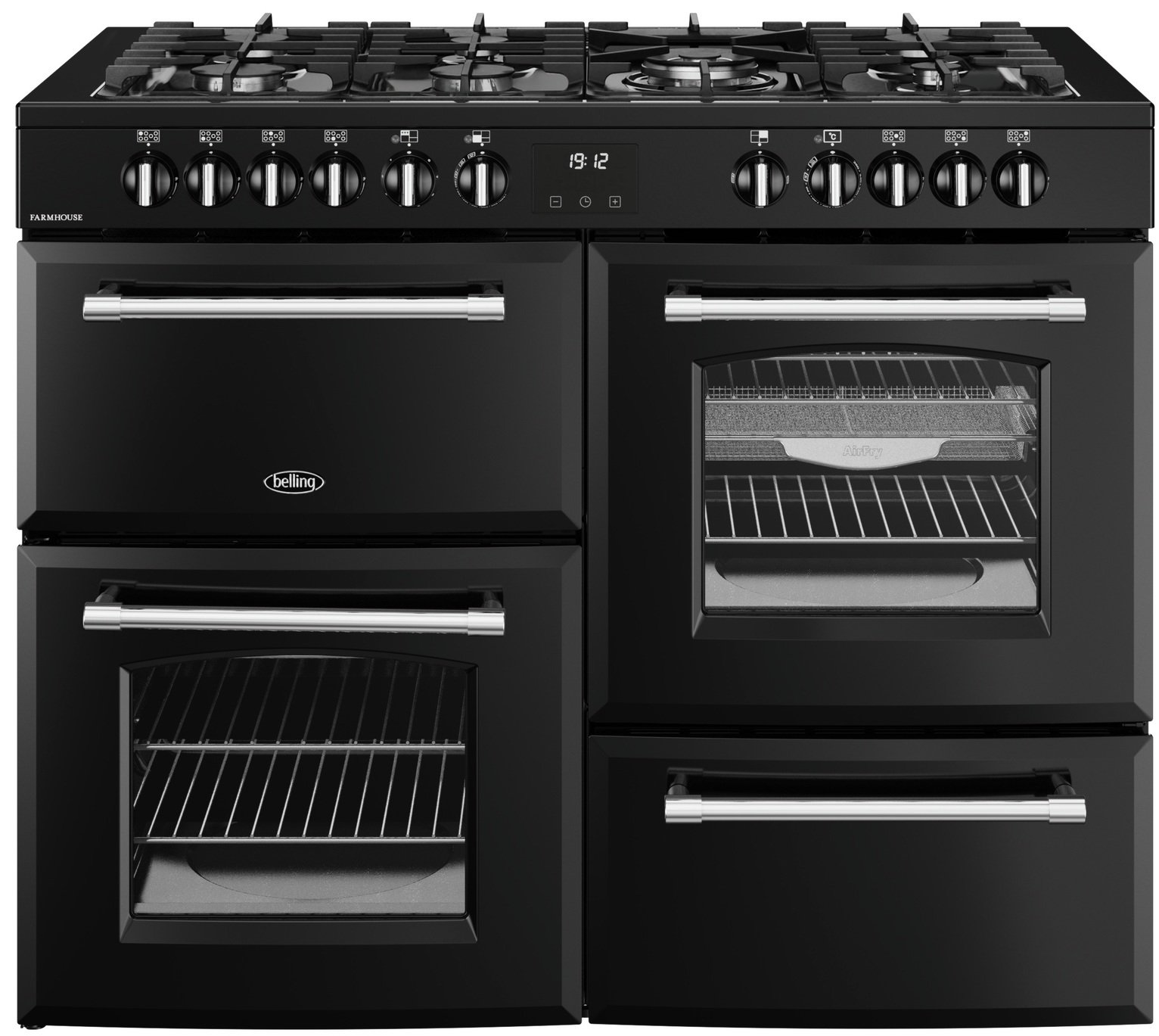 Belling 444411838 110cm Dual Fuel Range Cooker - Black