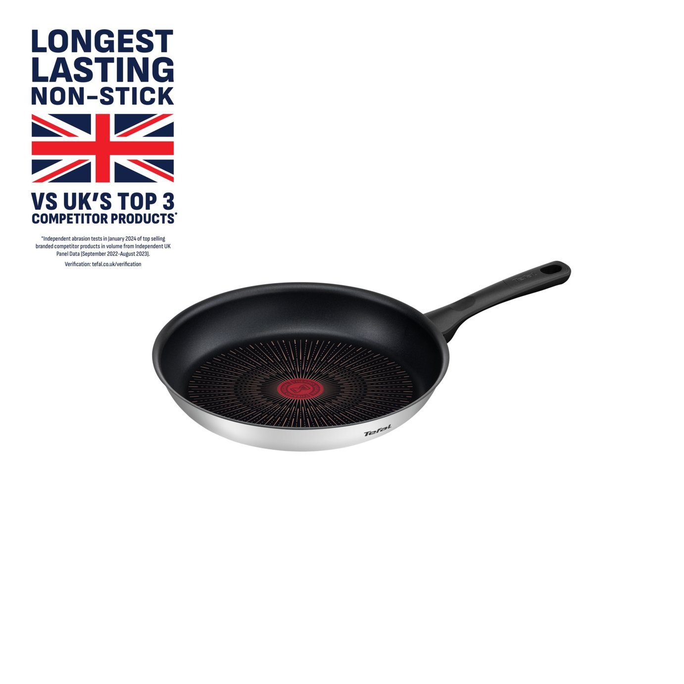 Tefal 24cm Titanium Edition Stainless Steel Frying Pan