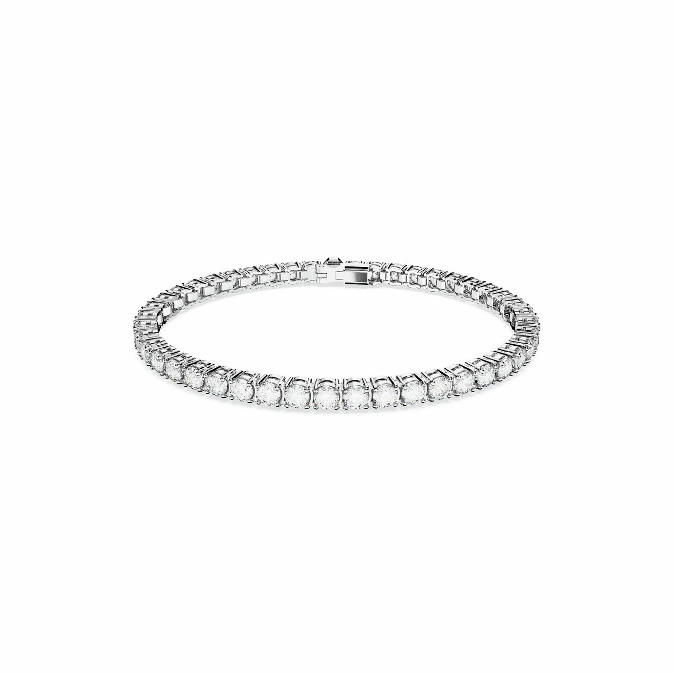 Swarovski Rhodium Plated Crystal Matrix Tennis Bracelet