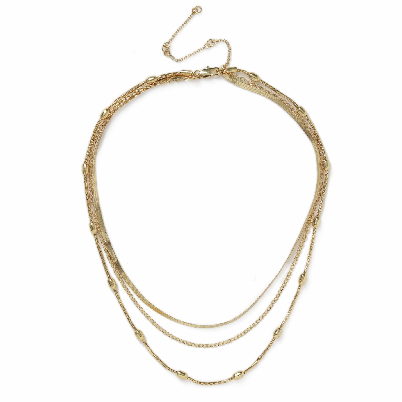 Liars & Lovers Gold Plated Multilayer Snake Chain Necklace