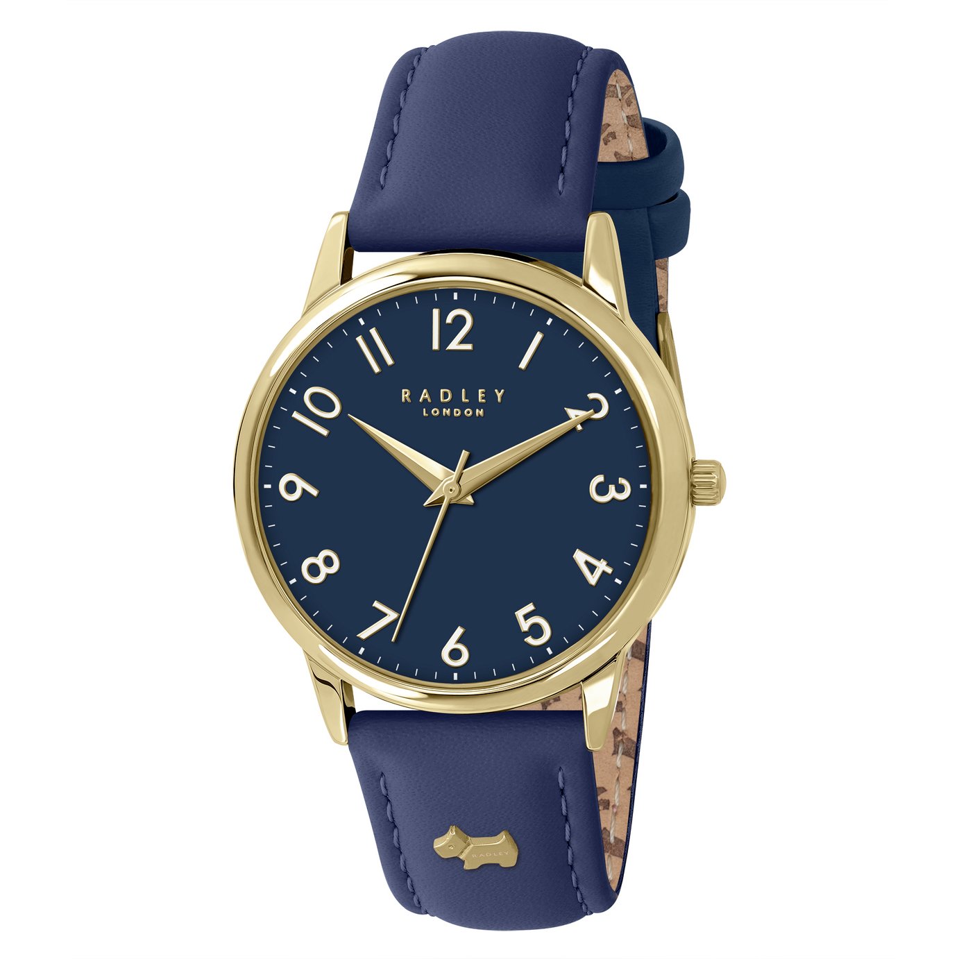 Radley Gold Plated Blue Leather Strap Watch