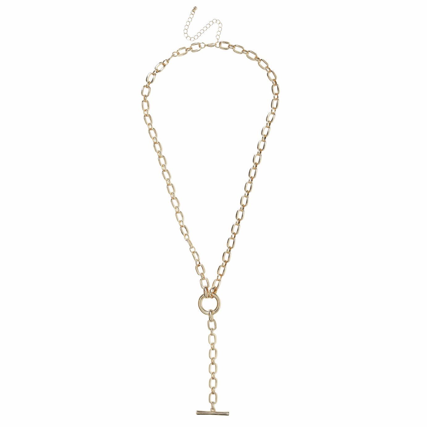 Liars & Lovers Yellow Gold Tone T-Bar Long Necklace