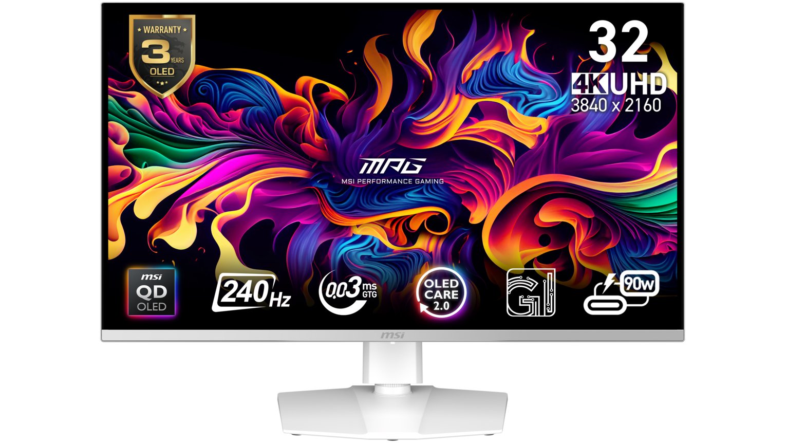 MSI MPG 321URXW QD-OLED 32 Inch 240Hz 4K UHD Gaming Monitor