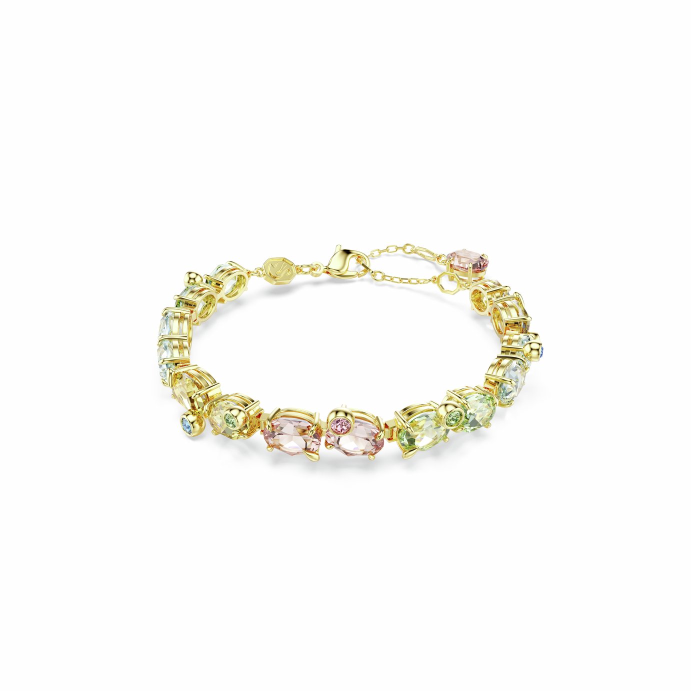 Swarovski Gold Tone Plated Crystal Gema Tennis Bracelet
