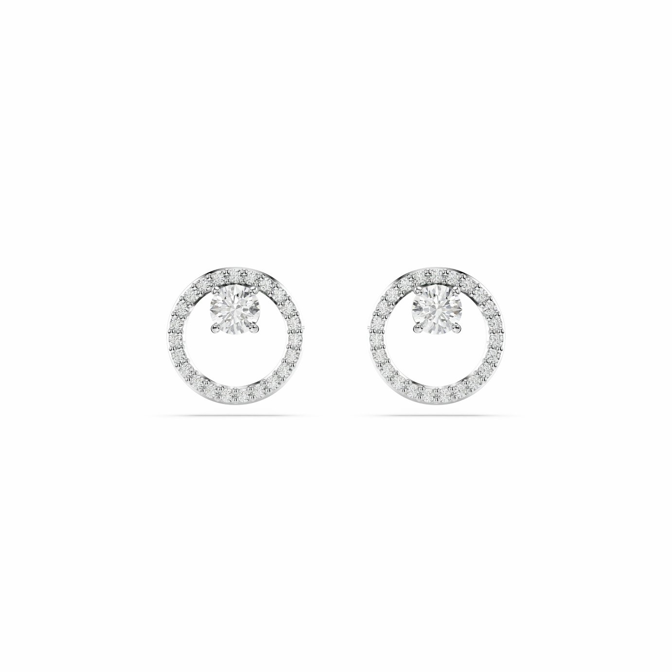 Swarovski Rhodium Plated Crystal Constella Stud Earrings