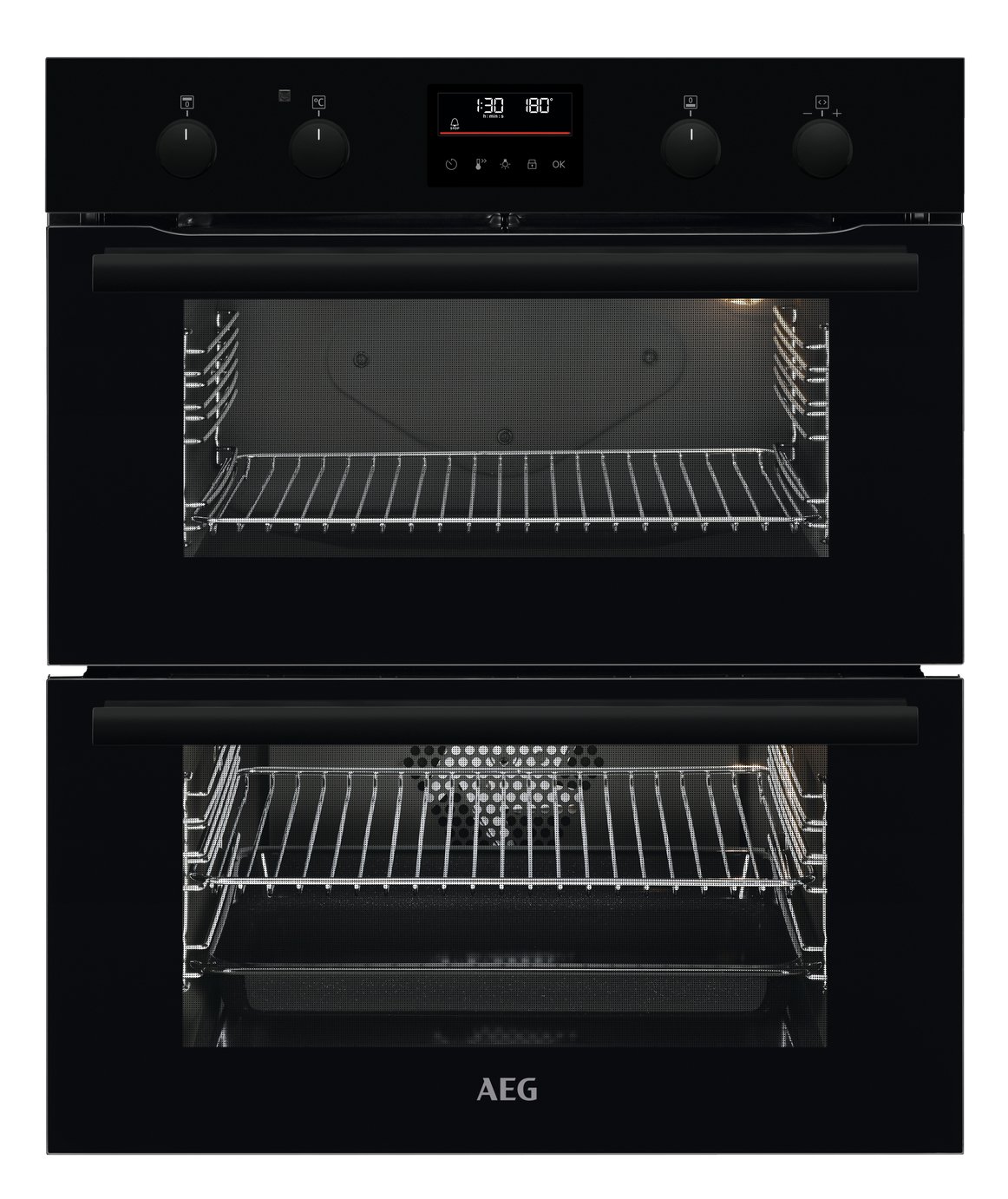 AEG DUB535060B Built Under Double Electric Oven - Black