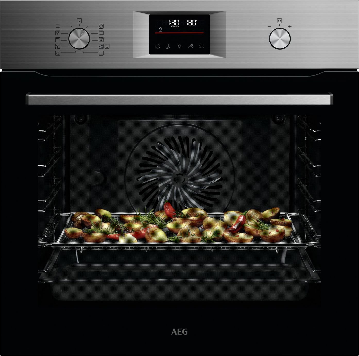 AEG OS6PB50AM Built In Single Electric Oven-Stainless Steel
