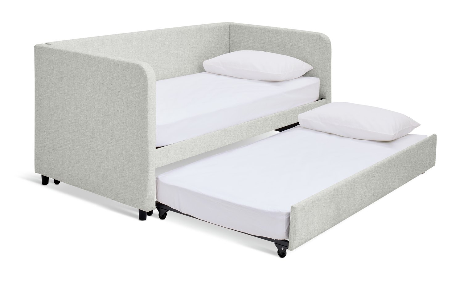 Habitat Chadwell Single Trundle Bed with 2 Mattress - Grey