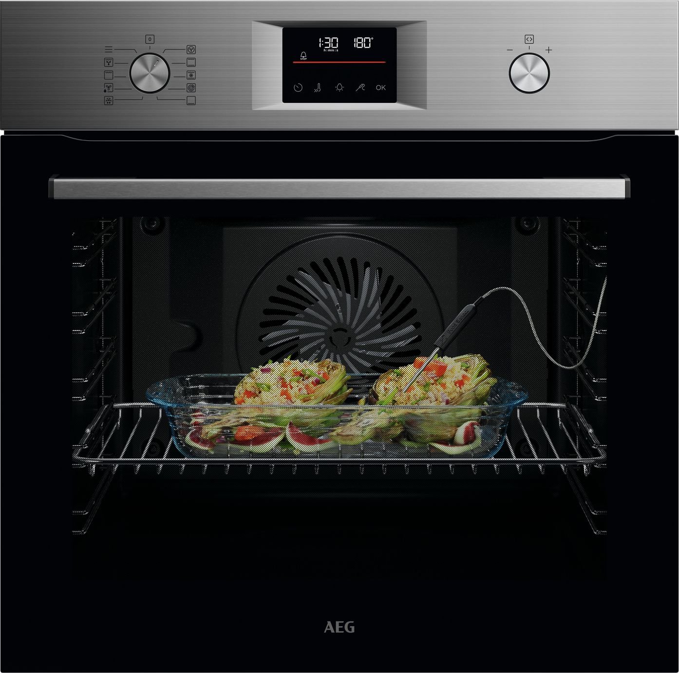 AEG OS6AB50AM Built In Single Electric Oven-Stainless Steel