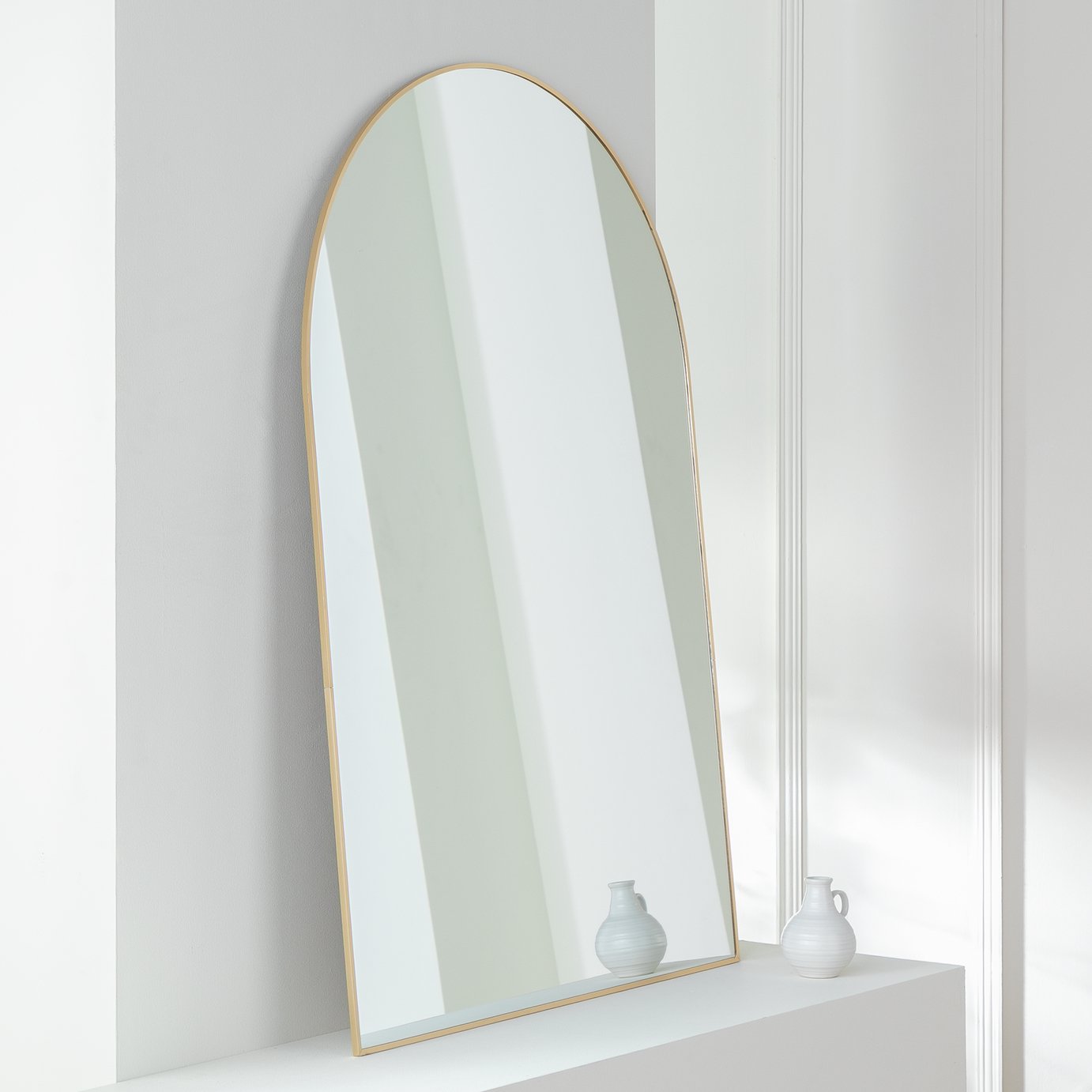 Habitat Gold Arch Wall Mirror - 100x70cm