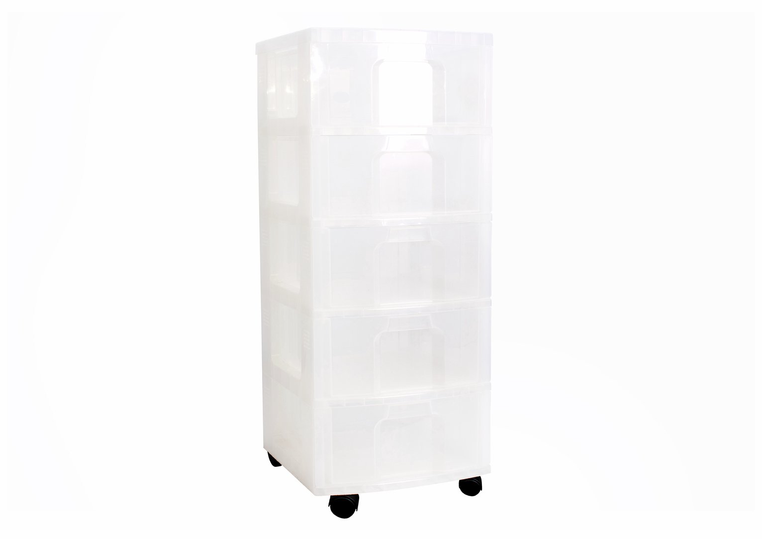 Really Useful 5 Drawer Plastic Storage Tower - Clear