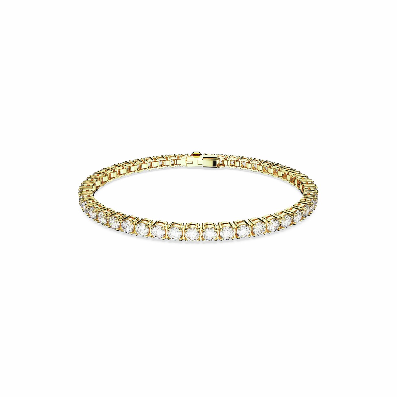 Swarovski Gold Tone Plated Matrix Tennis Bracelet