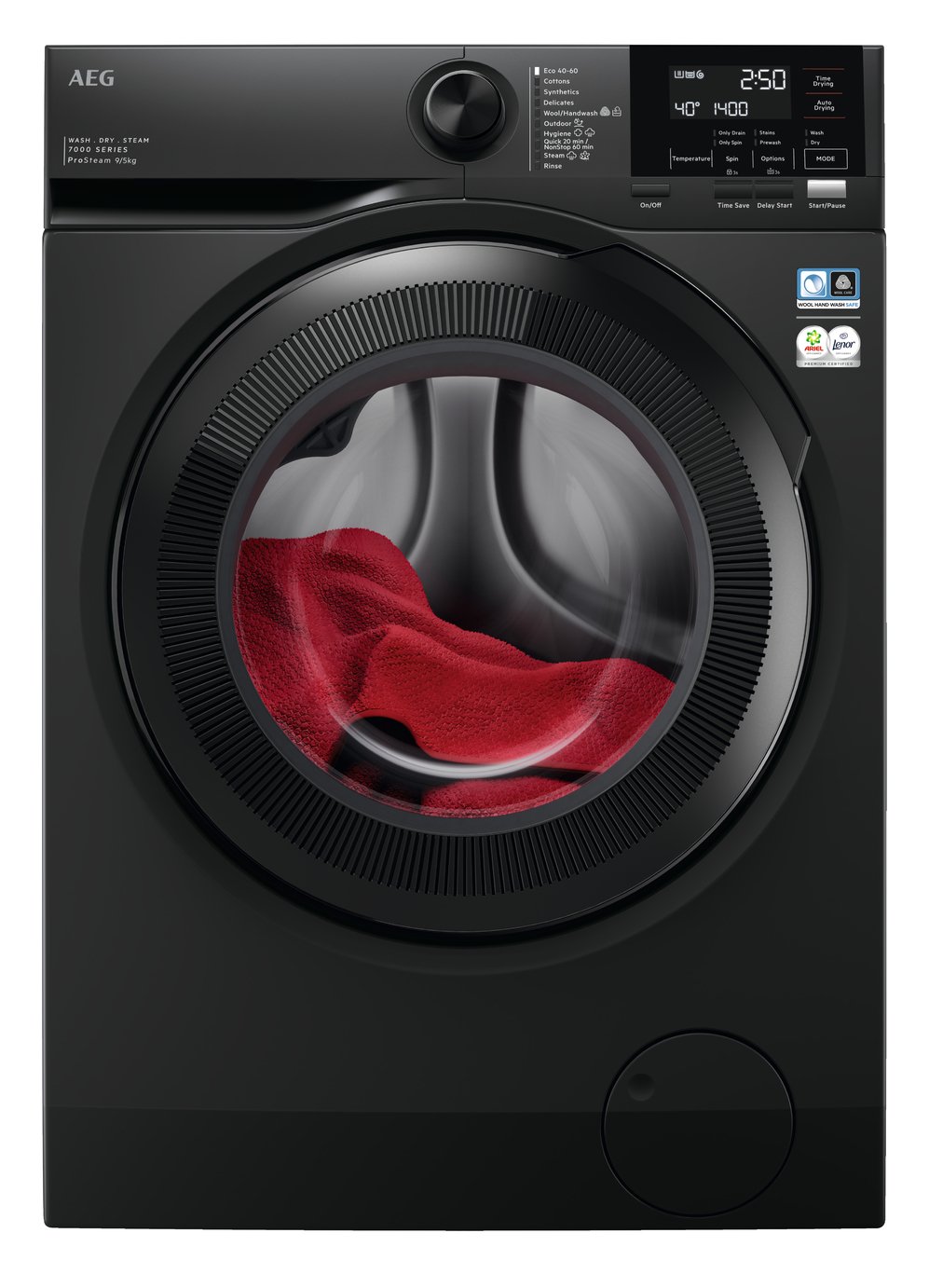 AEG LWR7196U4B 9/5KG 1600 Spin Washer Dryer - Graphite