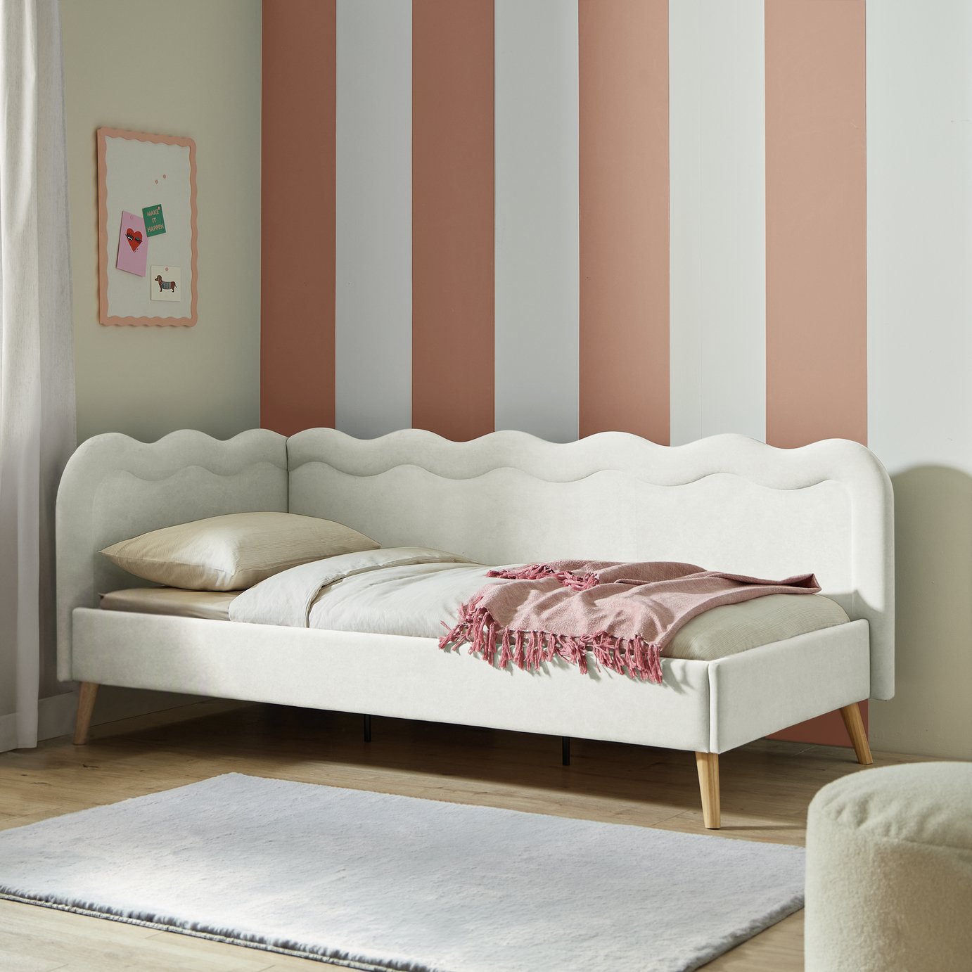 Habitat Kids Iris Upholstered Day Bed - White