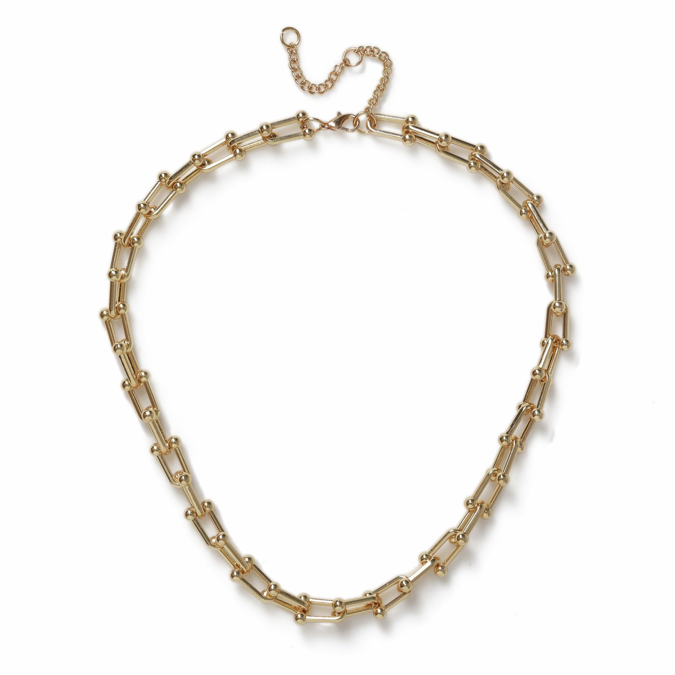 Freedom Gold Ball Link Chain Necklace