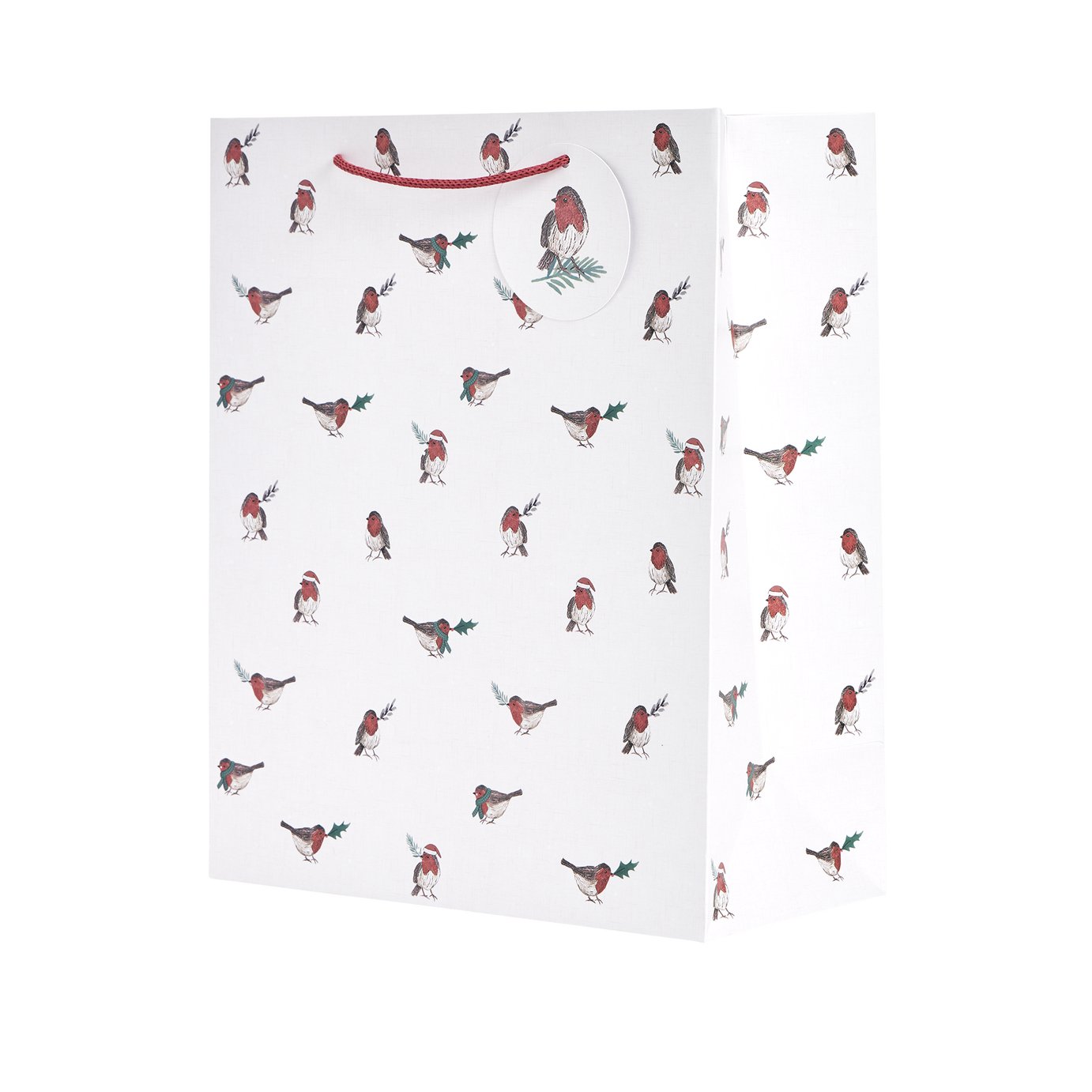 Argos Home Pack of 3 Robin Printed Large Gift Bags