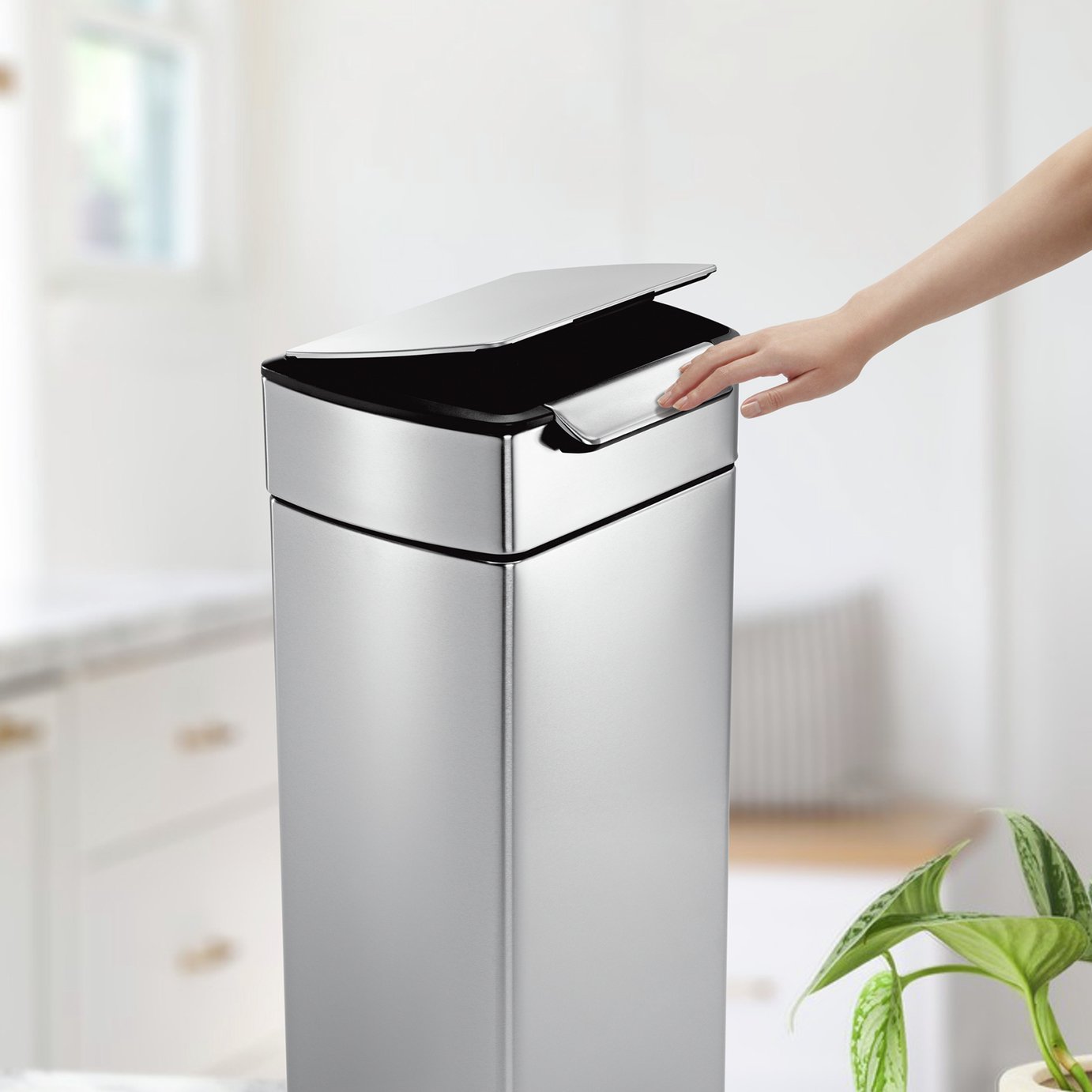 Simplehuman 30 Litre Touch-Bar Kitchen Bin - Stainless Steel