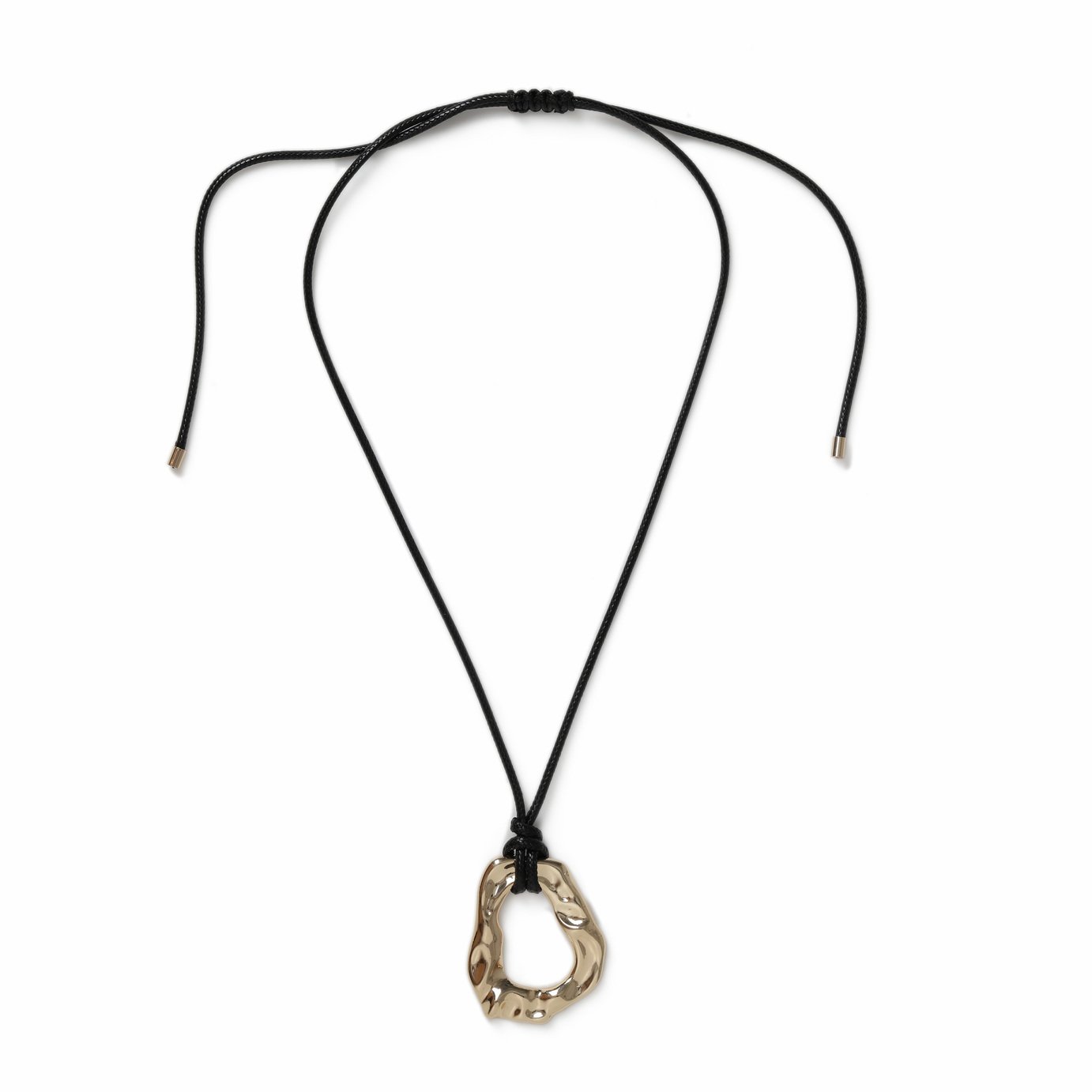 Freedom Gold And Black Cord Pendant Necklace
