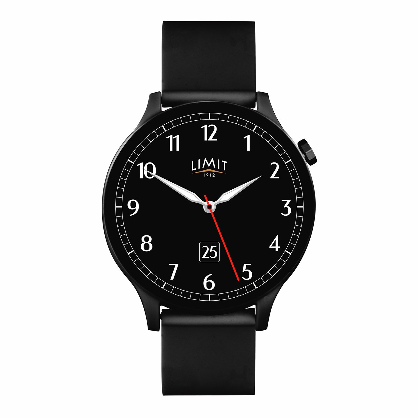 Limit Mens Black Silicone Strap Calling Smart Watch