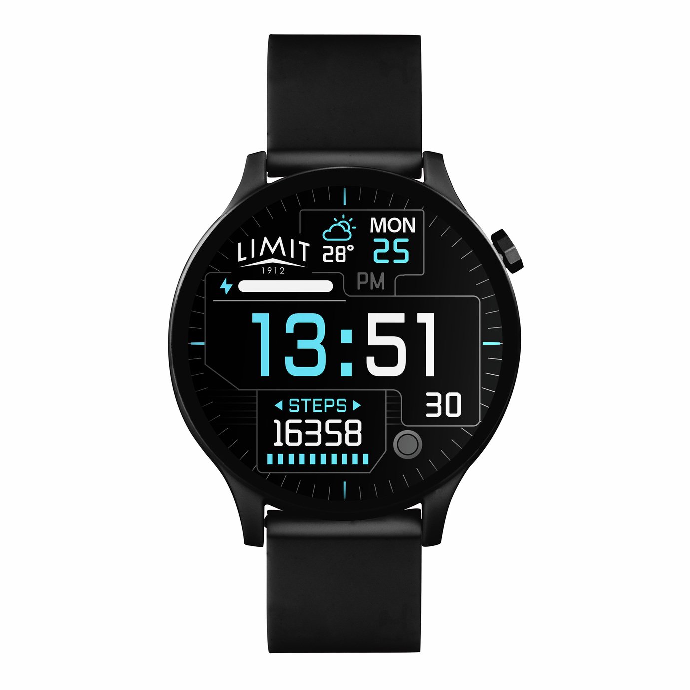 Limit Black Silicone Strap Calling Smart Watch