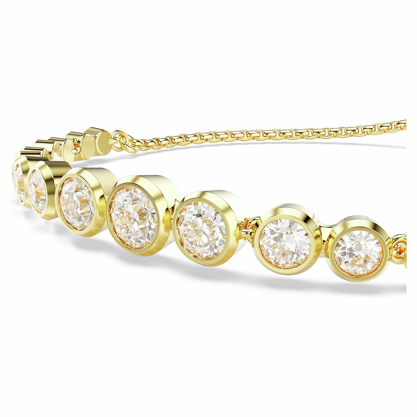 Swarovski Gold Tone Plated Crystal Imber Tennis Bracelet