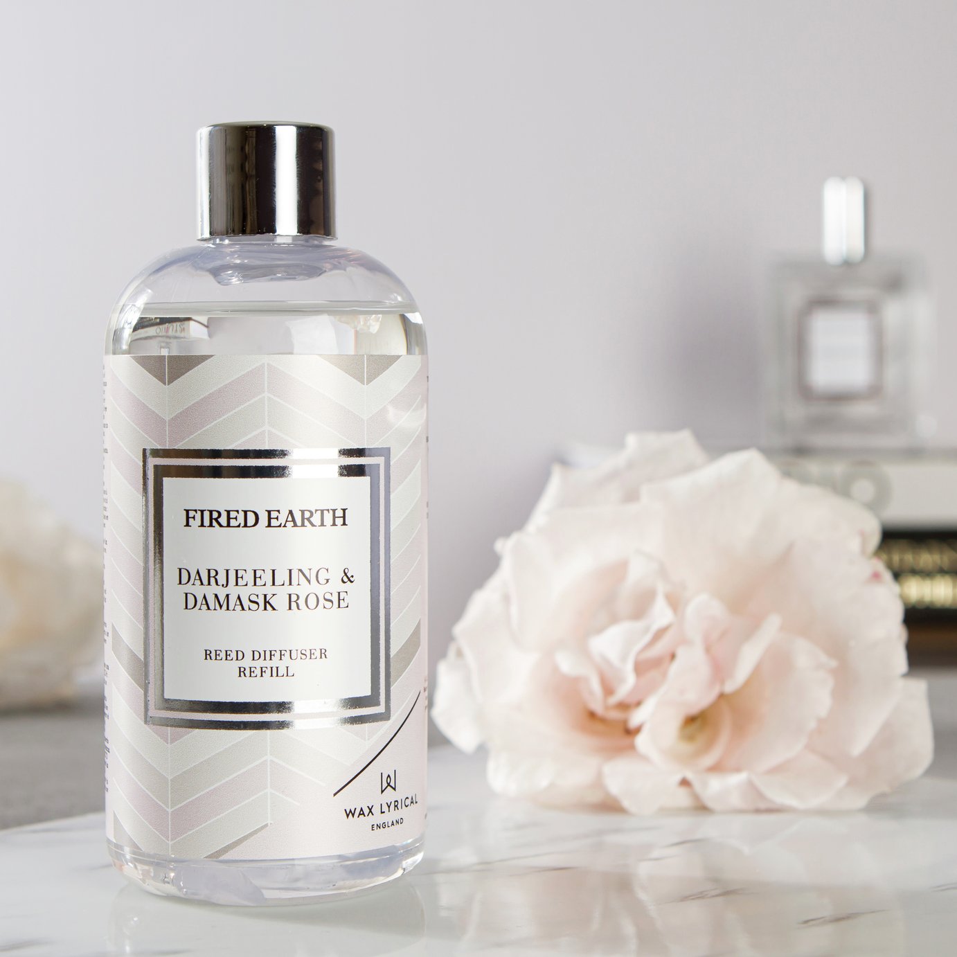 Fired Earth 200ml Diffuser Refill - Darjeeling & Damask Rose