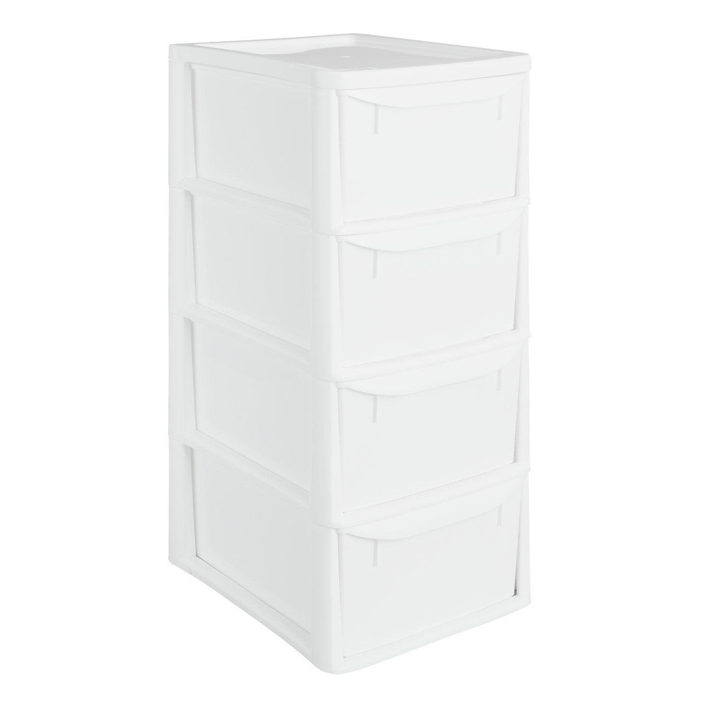 Argos Home 4 Drawer Plastic Storage Tower - White