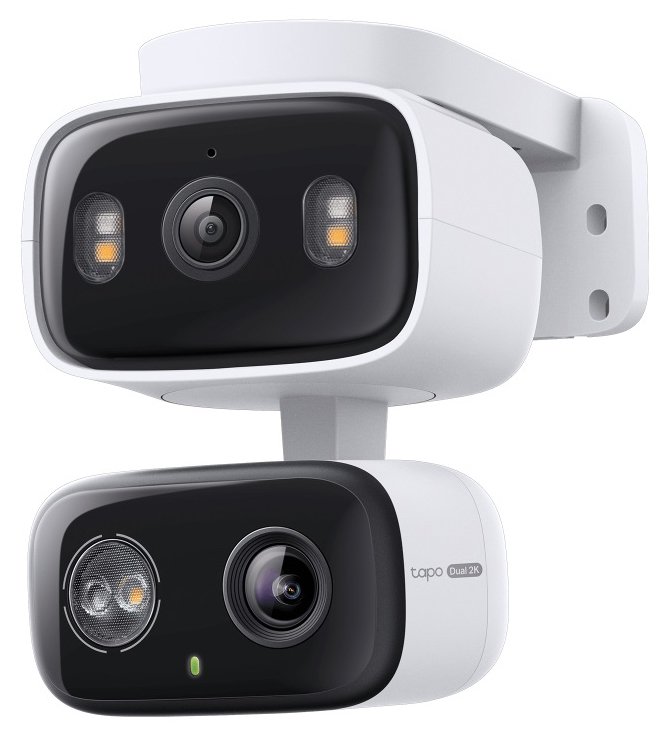 Tapo C246D 2K 3MP Dual-Lens Pan/Tilt Security Camera - White