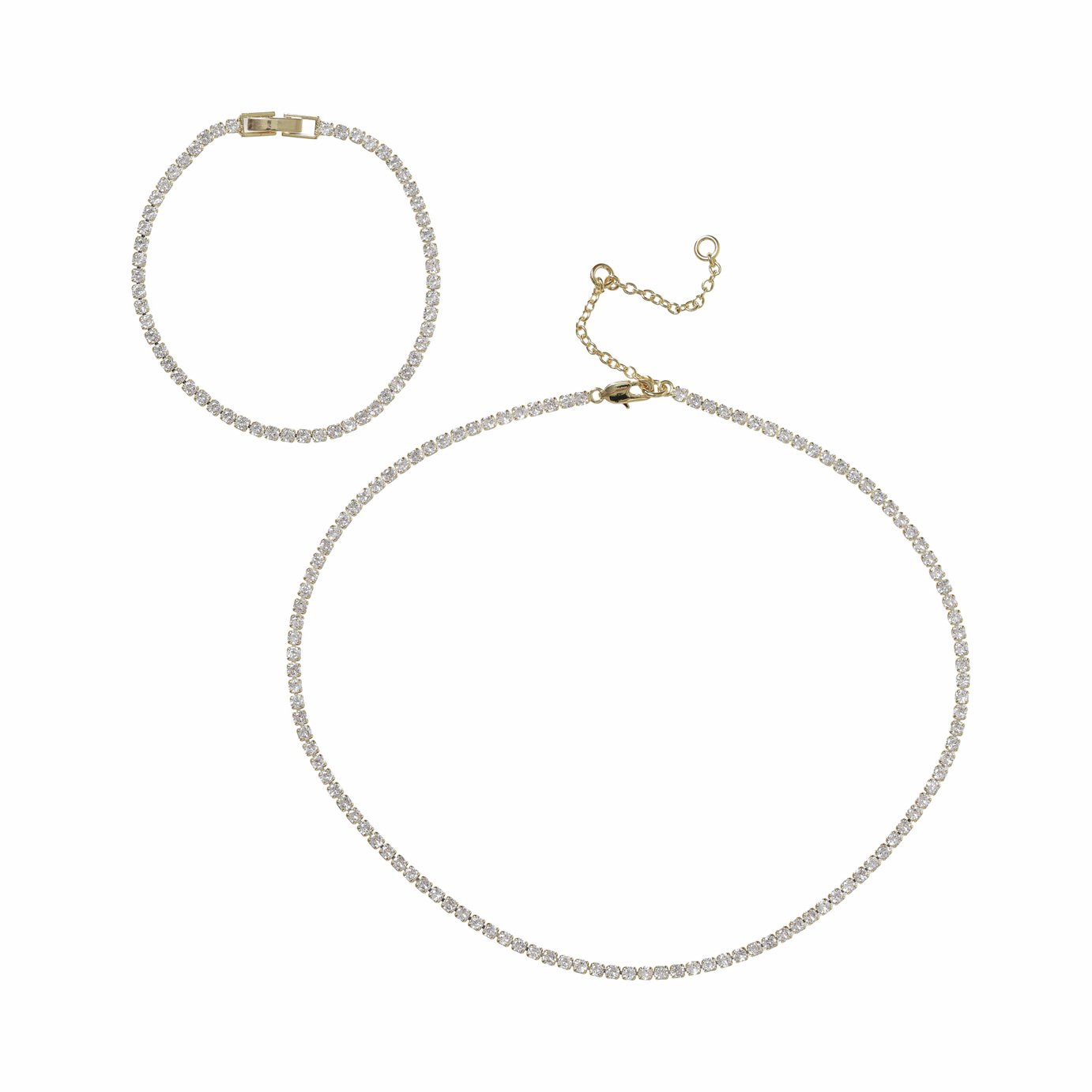 Liars & Lovers Crystal Necklace and Bracelet Tennis Set