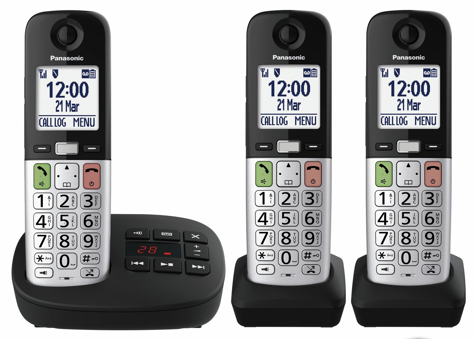 Panasonic KX-TGU4 Cordless Phone with Answer Machine Triple