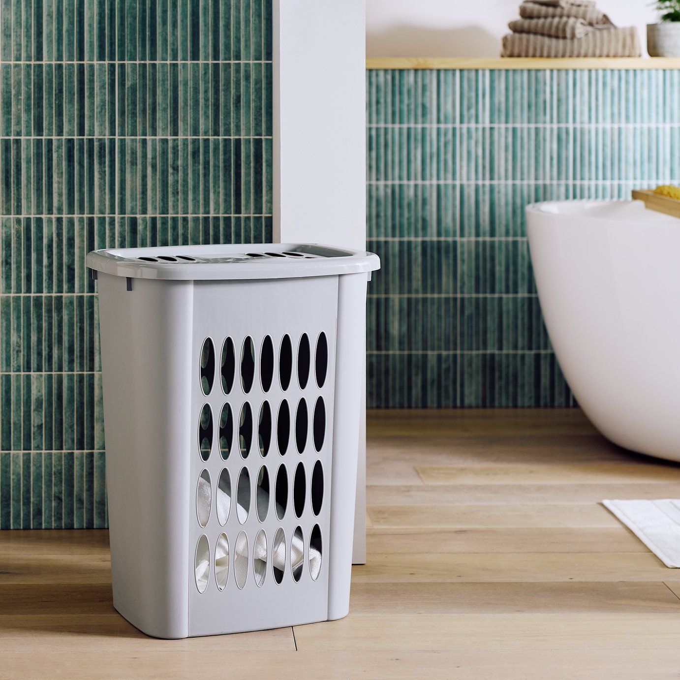 Argos Home 54 Litre Laundry Hamper - Flint Grey