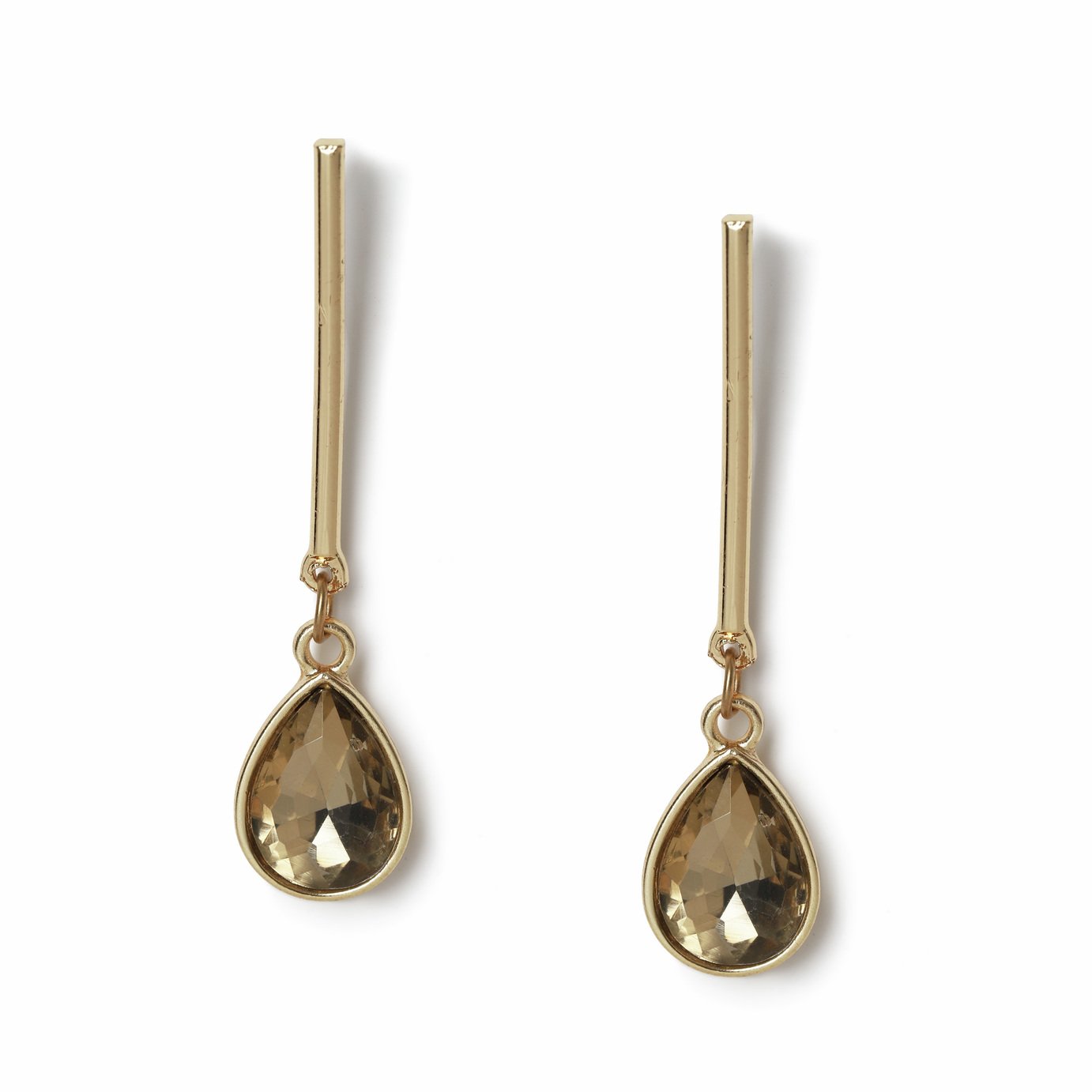 Freedom Gold Stone Stick Drop Earrings