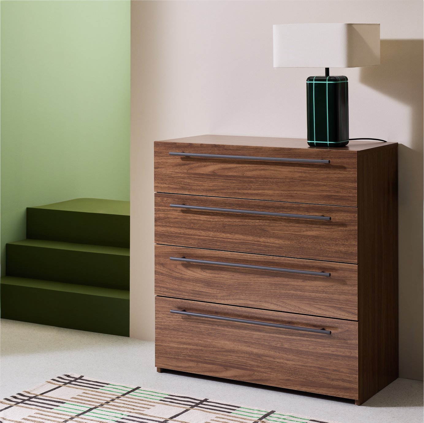 Habitat Atlas 4 Drawer Chest - Walnut