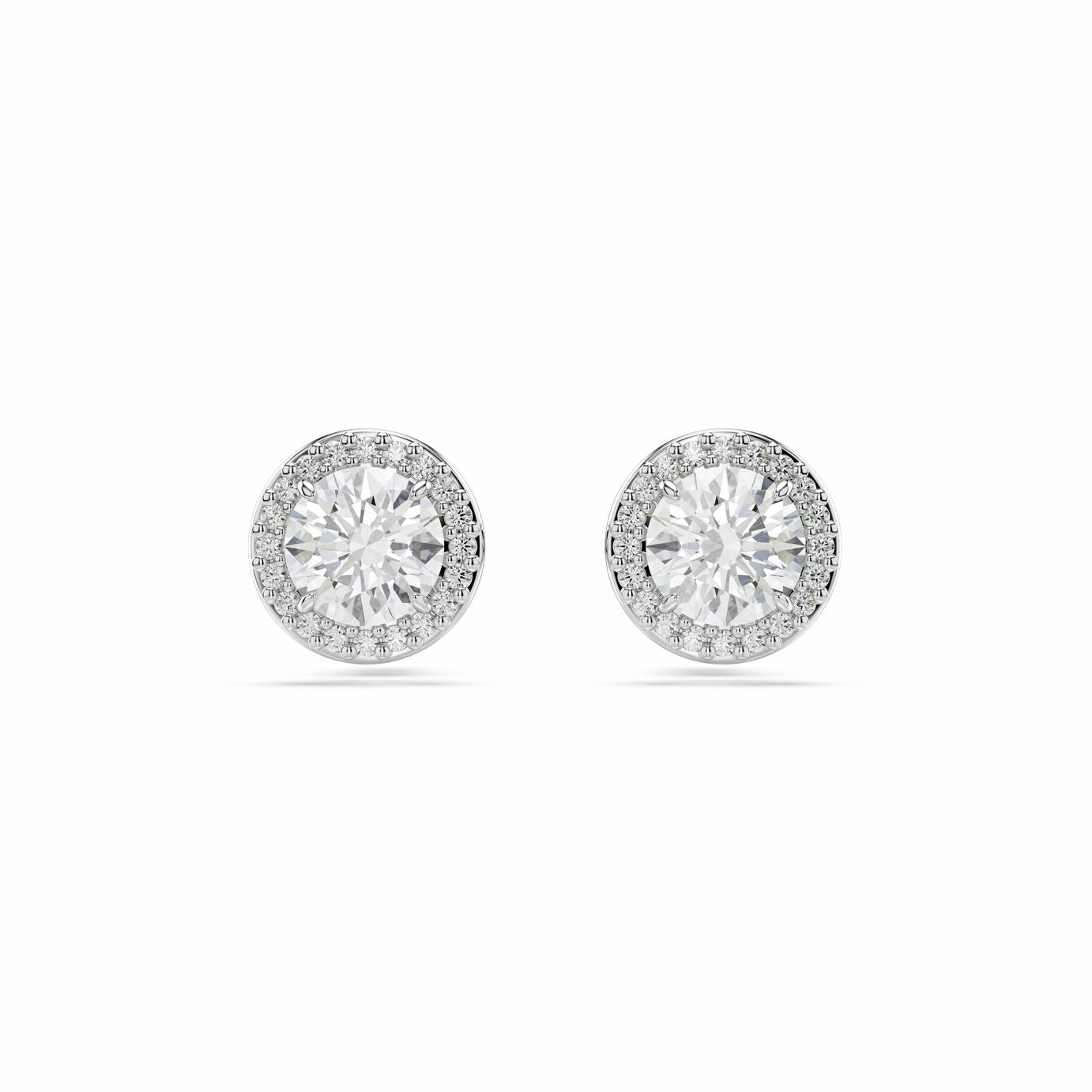 Swarovski Rhodium Plated Crystal Una Angelic Stud Earrings