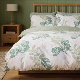 Argos Home Cow Parsley Print Green Bedding Set